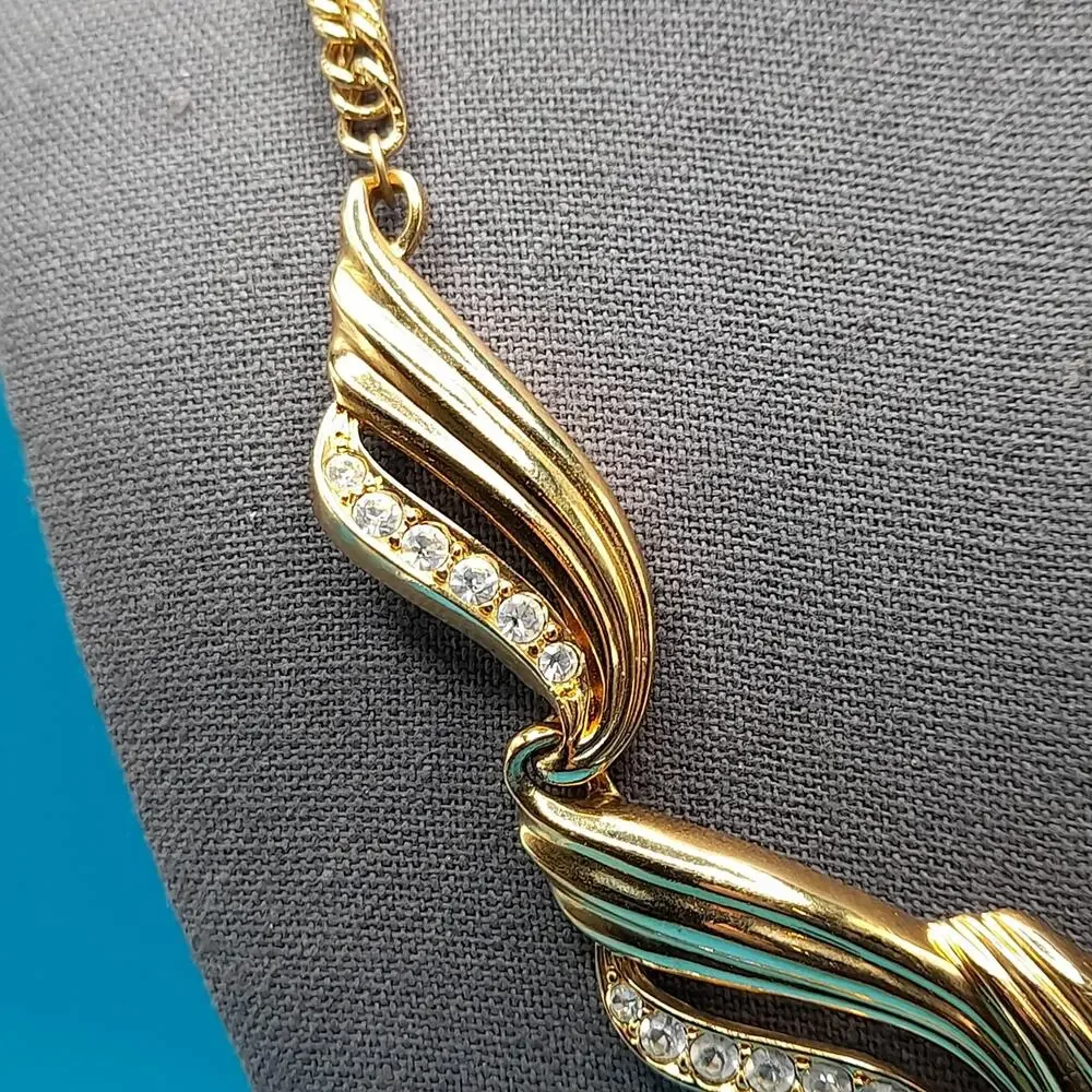 Vintage Avon Rhinestone Necklace, Billy Dee Williams Undeniable Book Piece 1991
